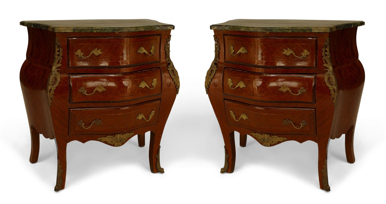 French louis xv fruitwood bedside tables 1