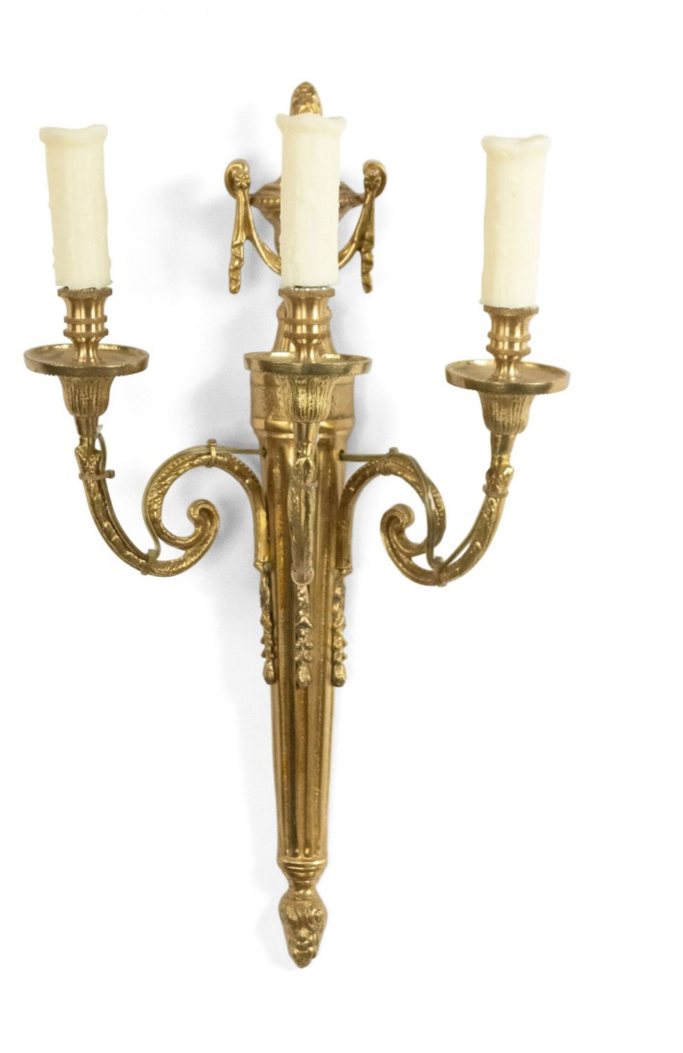 French louis xvi style brass wall sconces 1