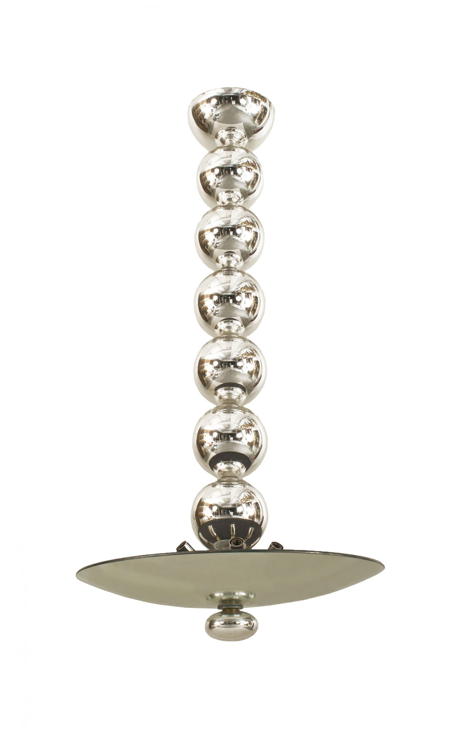Italian post war style glass bowl chandelier
