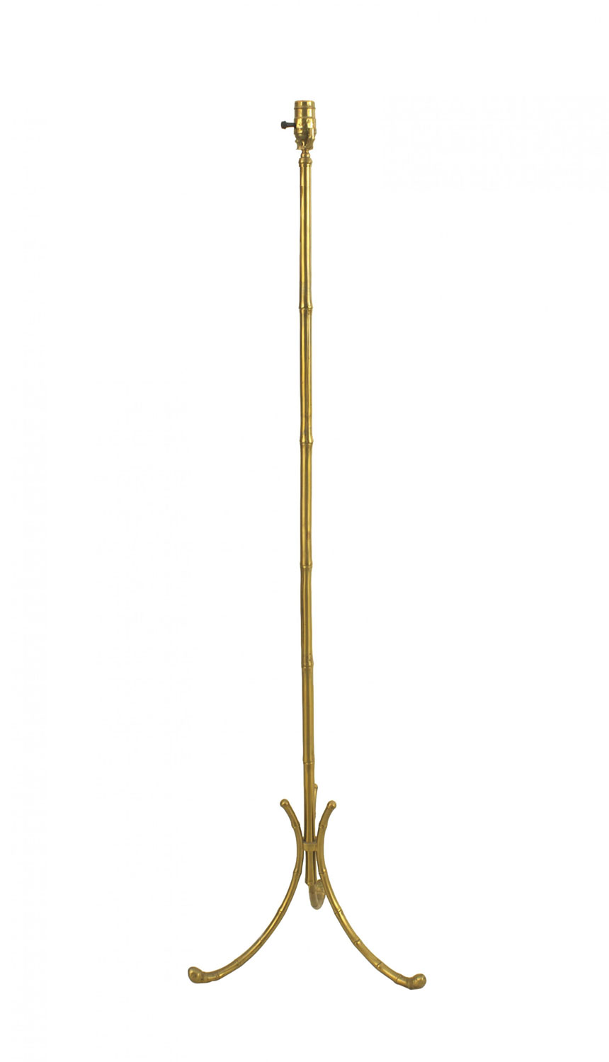 French mid century bagues faux bamboo floor lamp