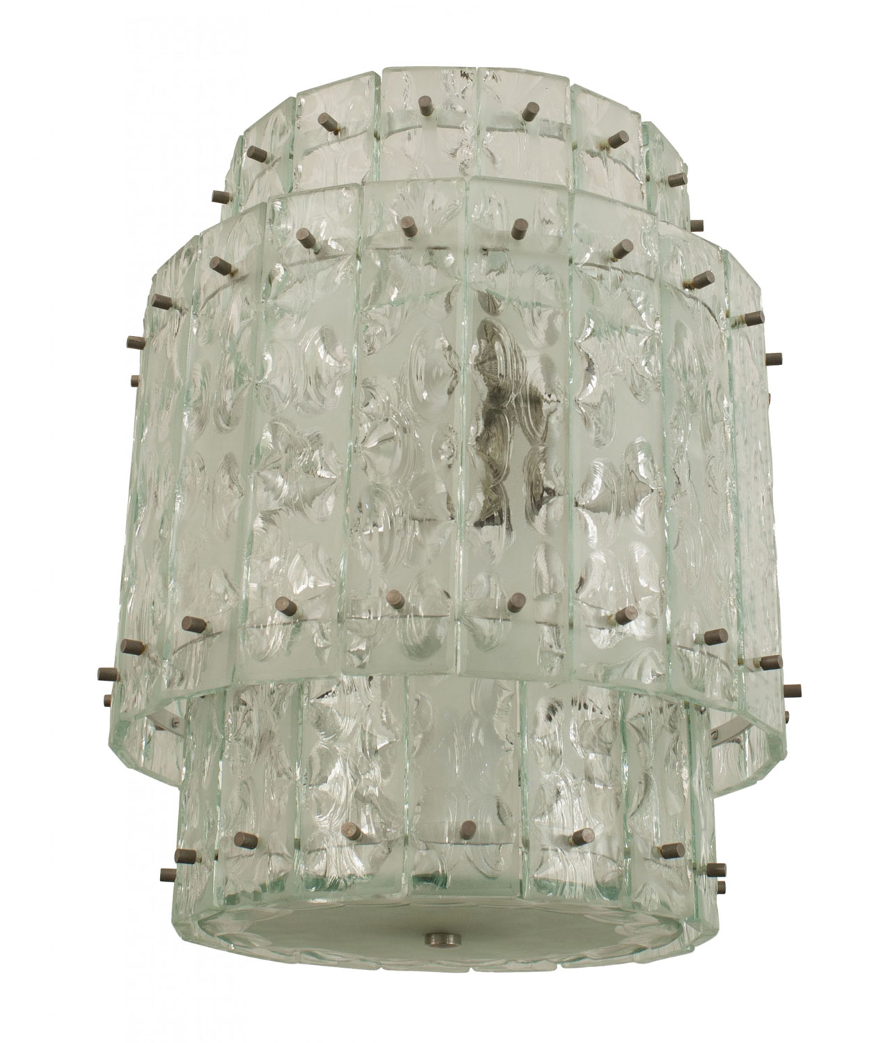 Italian mid century acid etched glass lantern 1