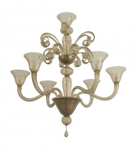Italian venetian murano smoked glass chandelier 9