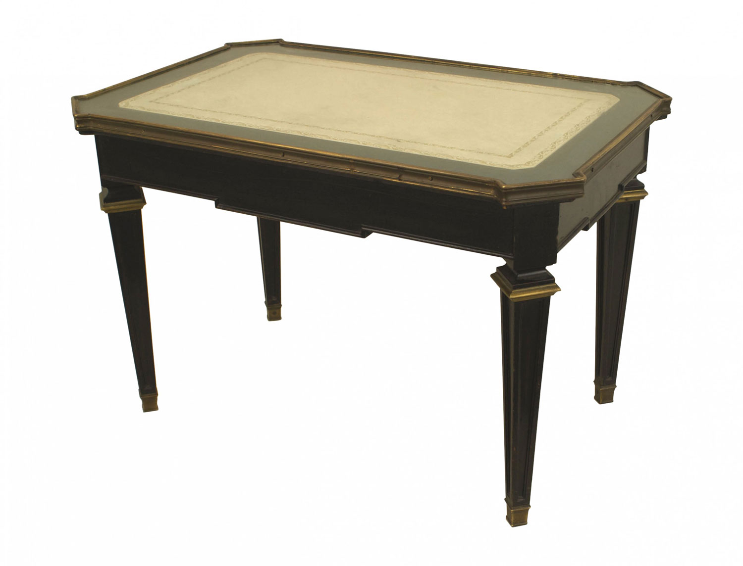 Maison jansen ebonized and bronze coffee table 1