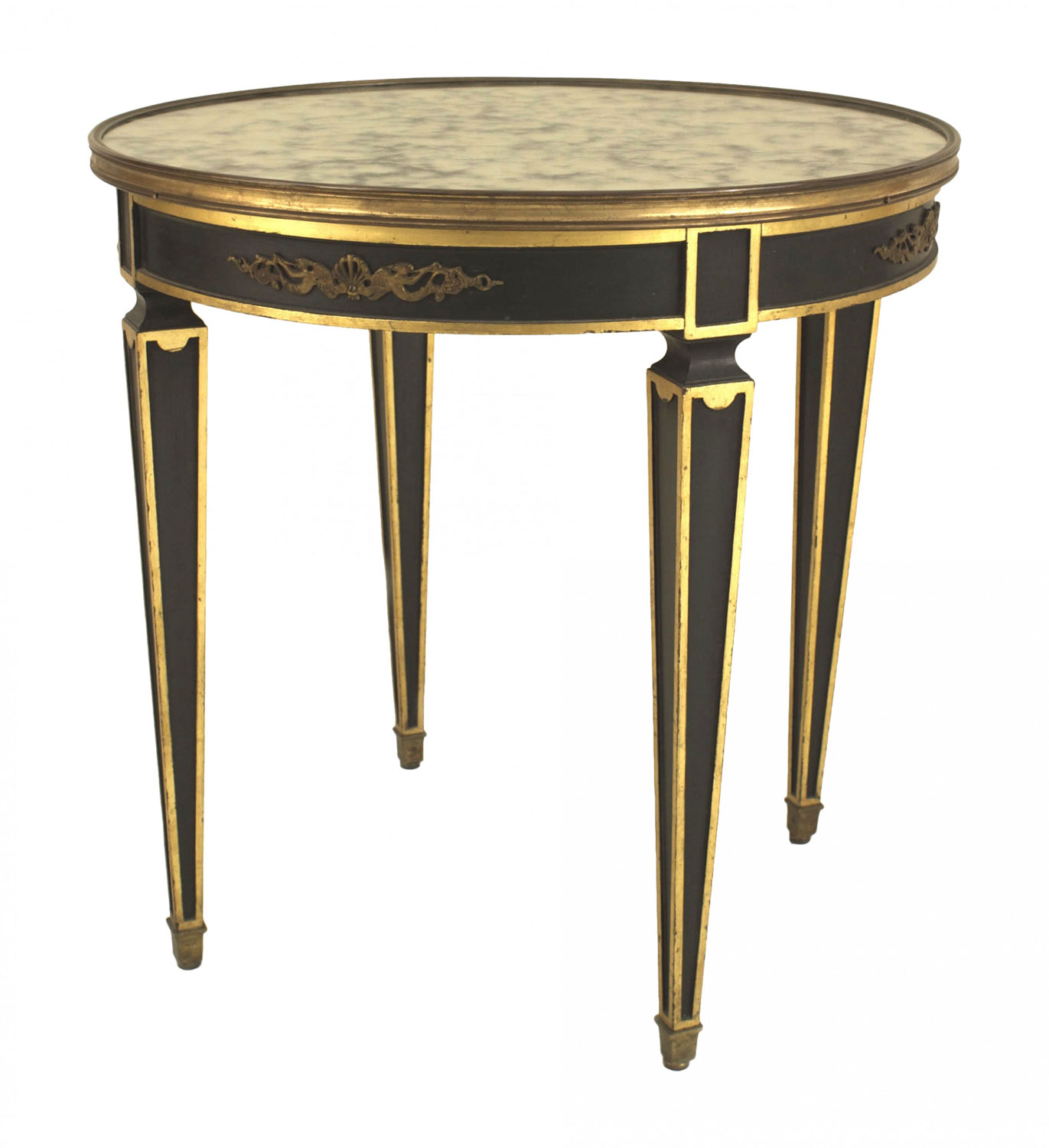 French empire style ebonized and gilt end table 1