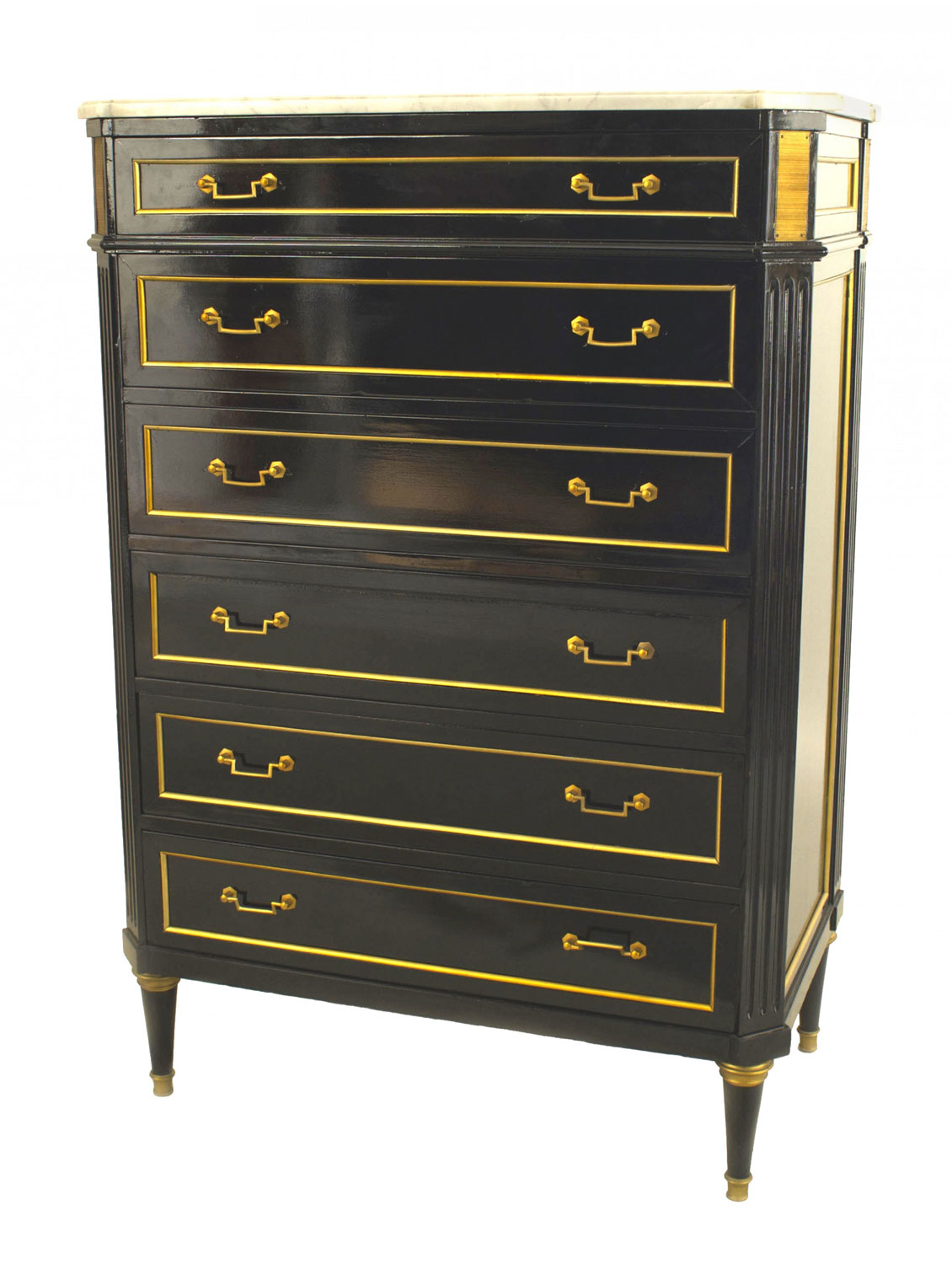 French louis xvi ebonized chest 12