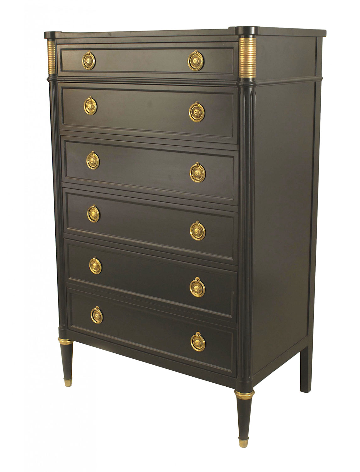 French louis xvi ebonized chest 17