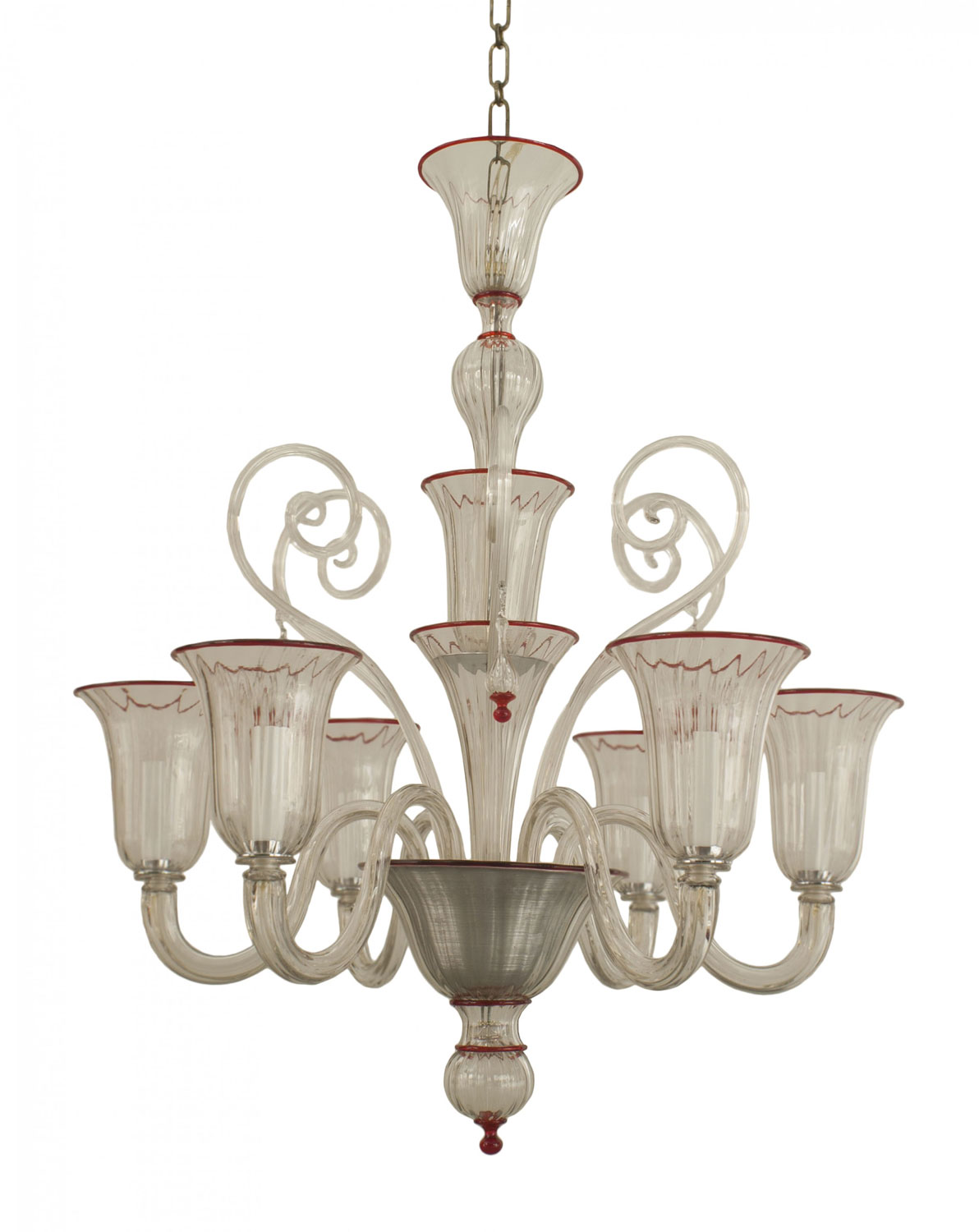 Italian venetian murano glass chandelier