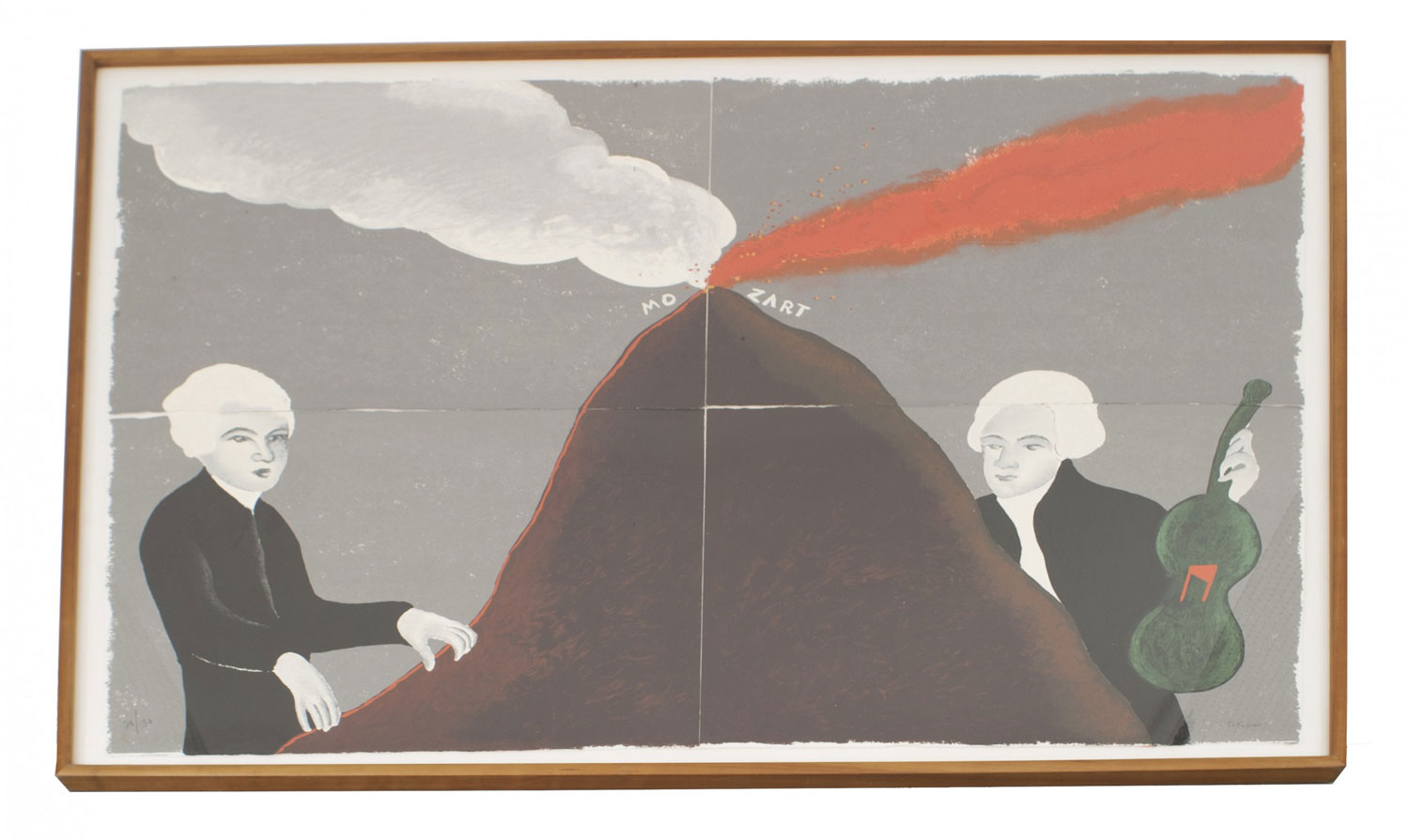 Contemporary mozart volcano piano art print