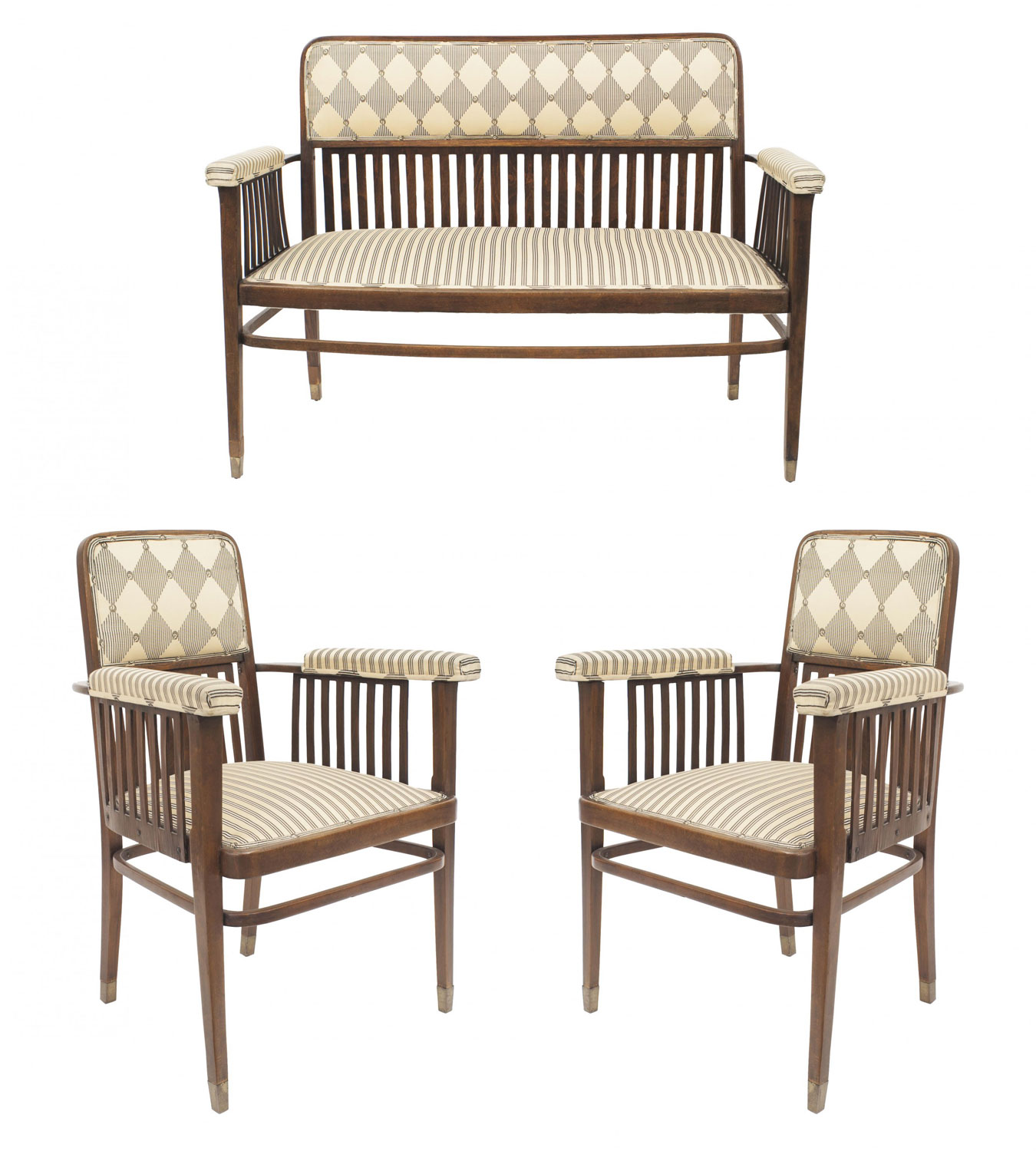 Austrian bentwood beechwood loveseat 1