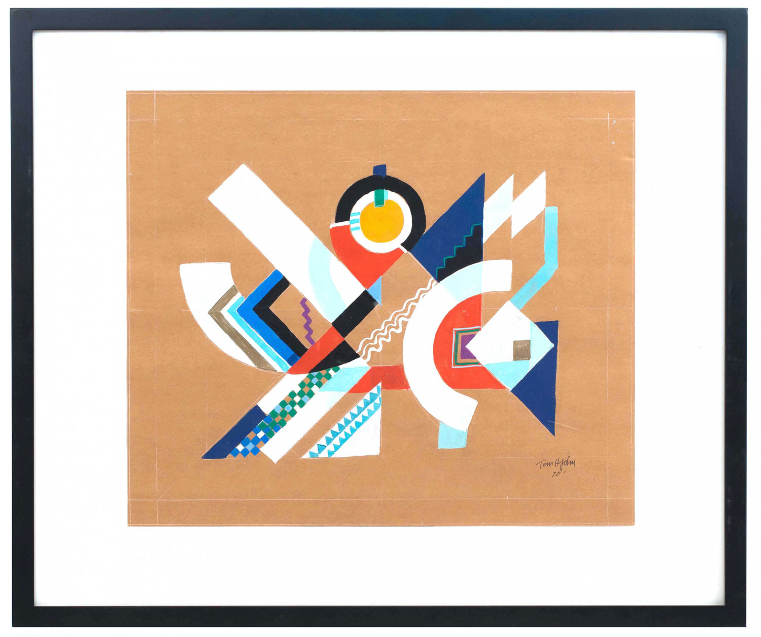 Contemporary gouache abstract painting 27