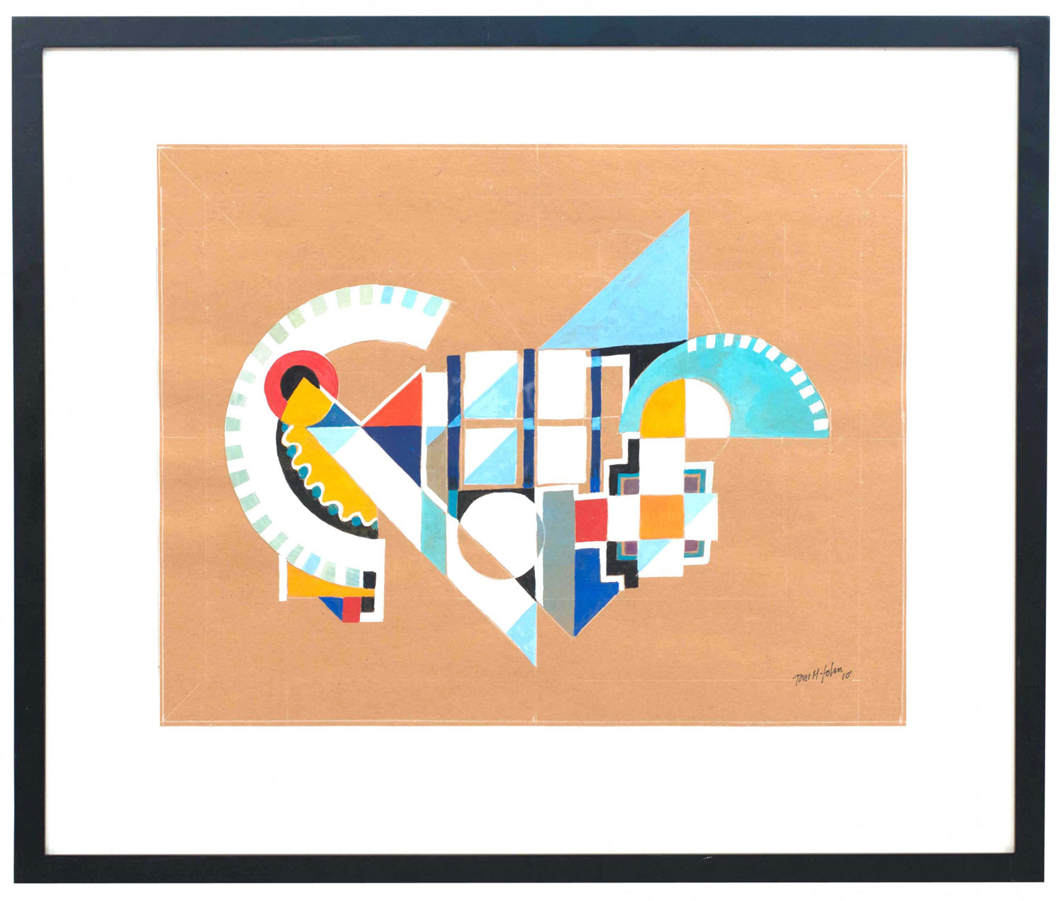 Contemporary gouache abstract painting 30