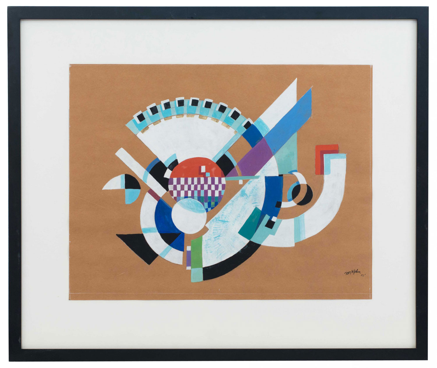 Contemporary gouache abstract painting 31