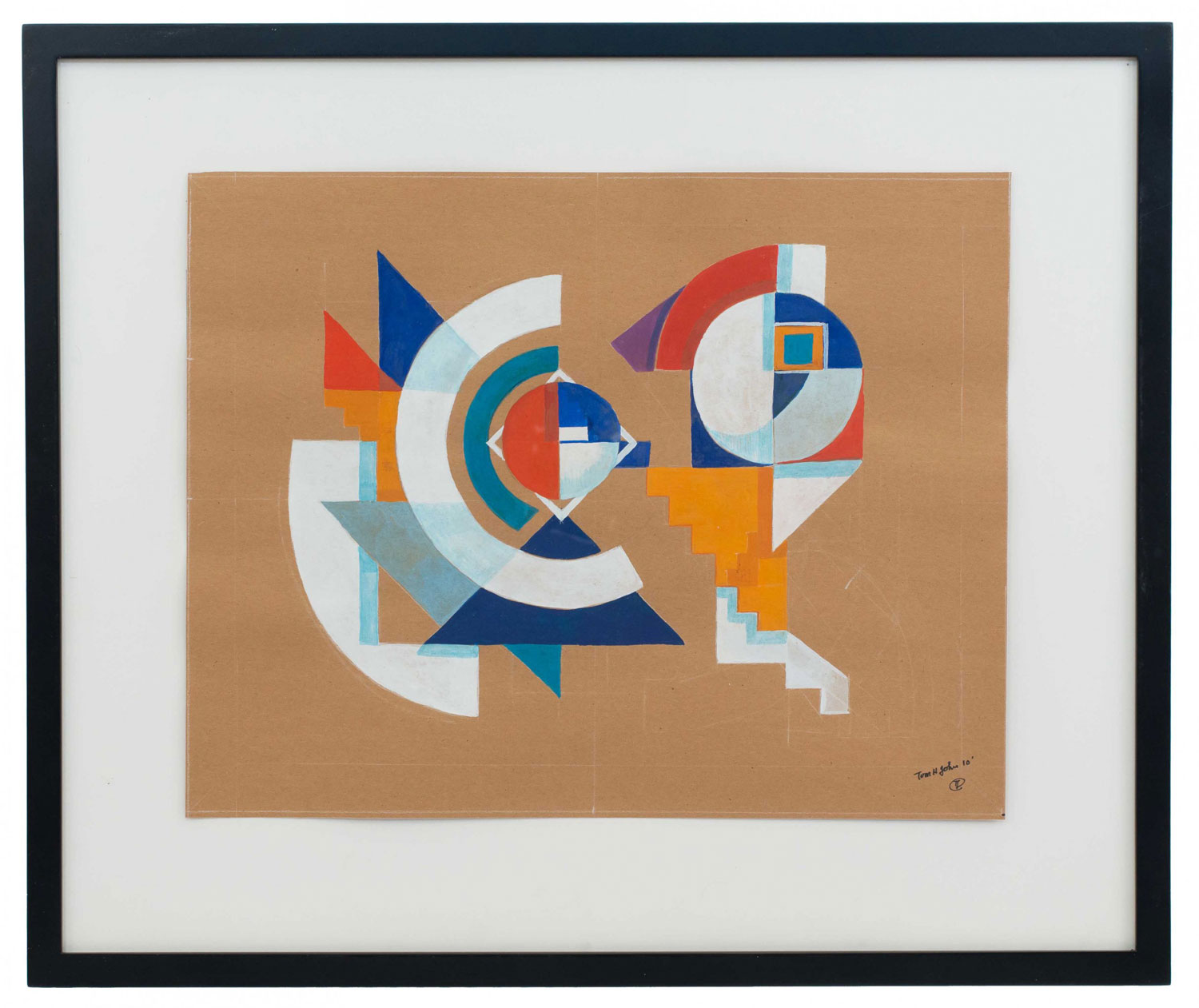 Contemporary gouache abstract painting 26