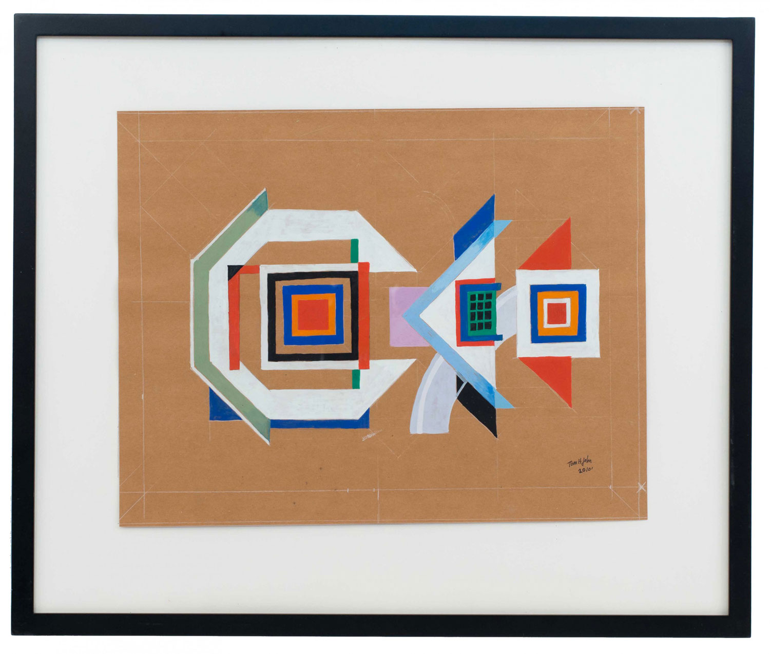 Contemporary gouache abstract painting 7