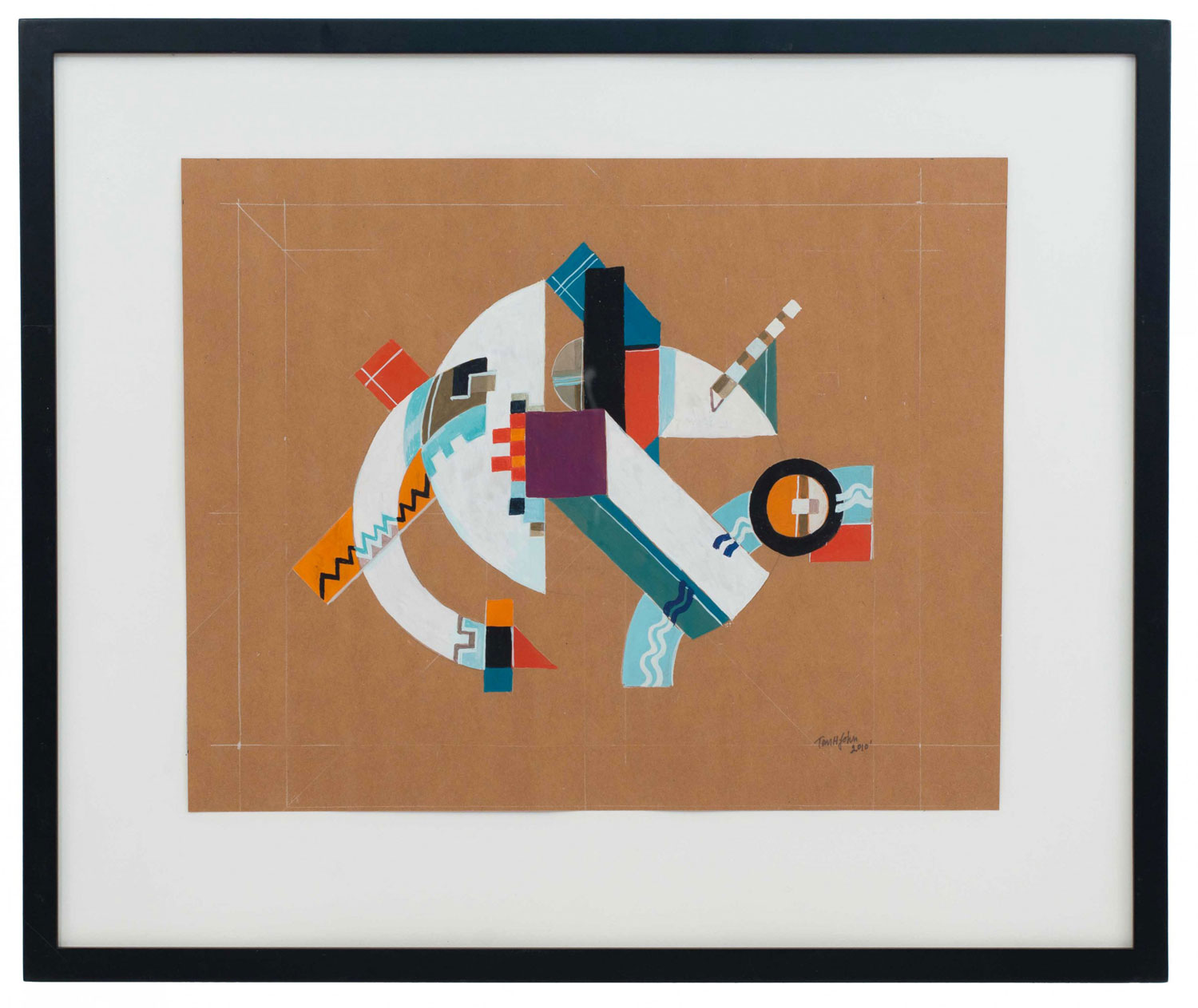 Contemporary gouache abstract painting 8