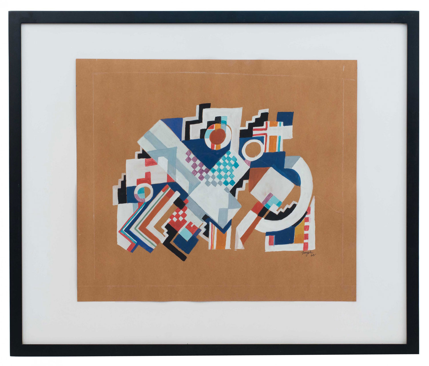 Contemporary gouache abstract painting 10