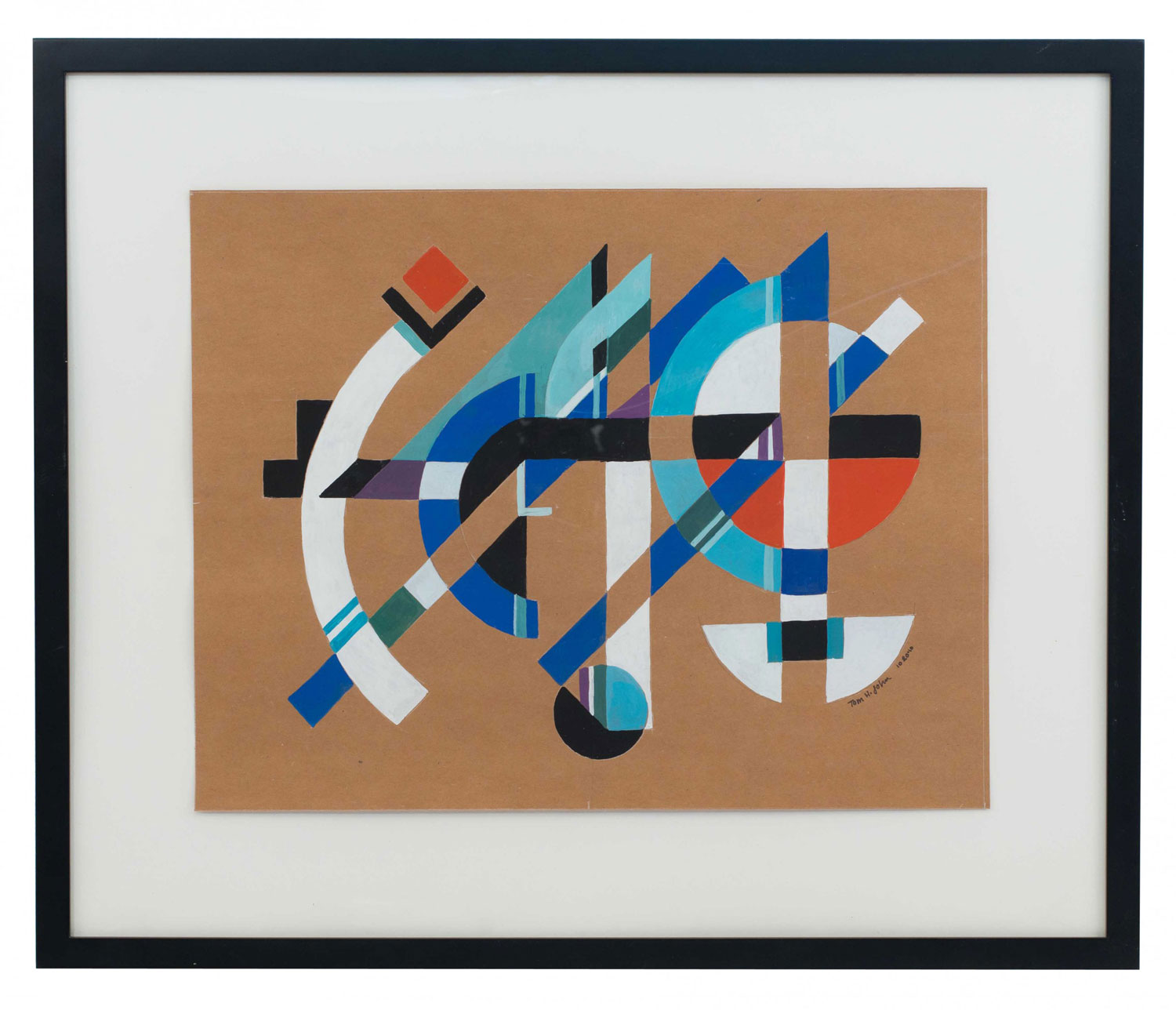 Contemporary gouache abstract painting 11