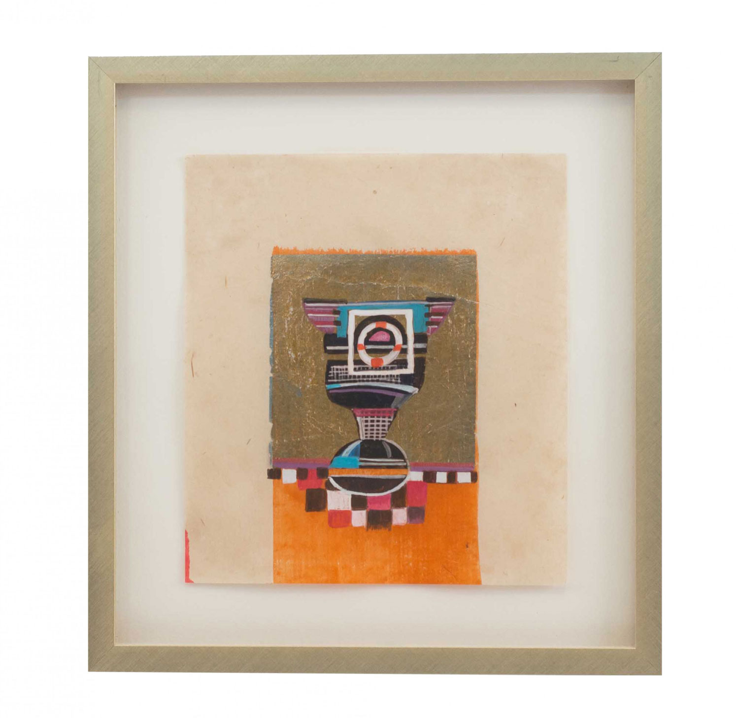 Contemporary gouache abstract painting 13