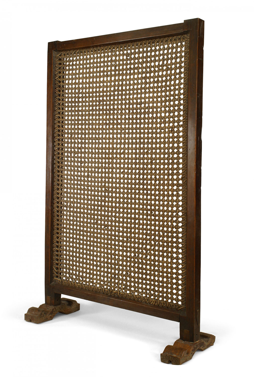 African hardwood panel screen