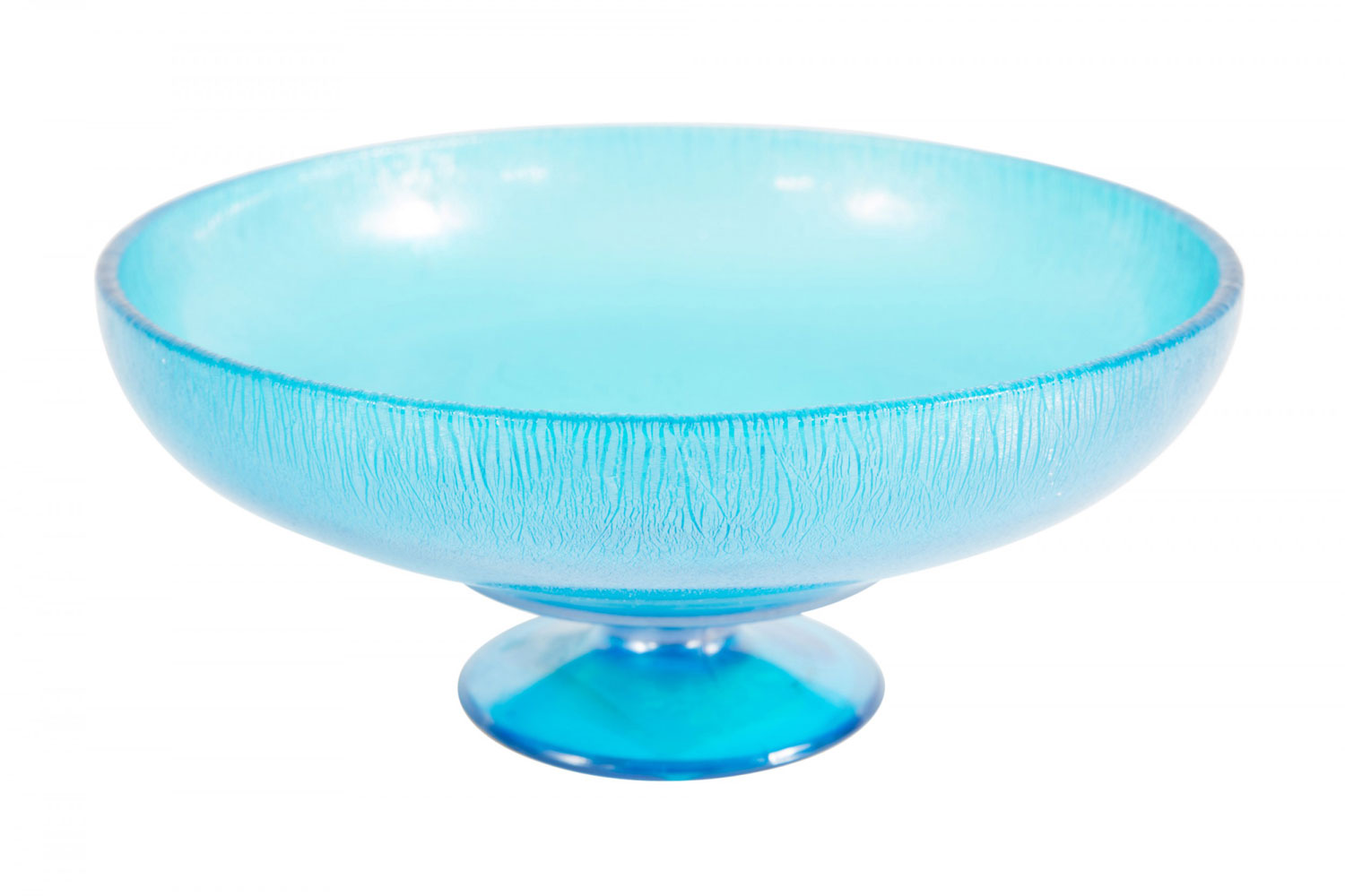 Blue glass candy dish