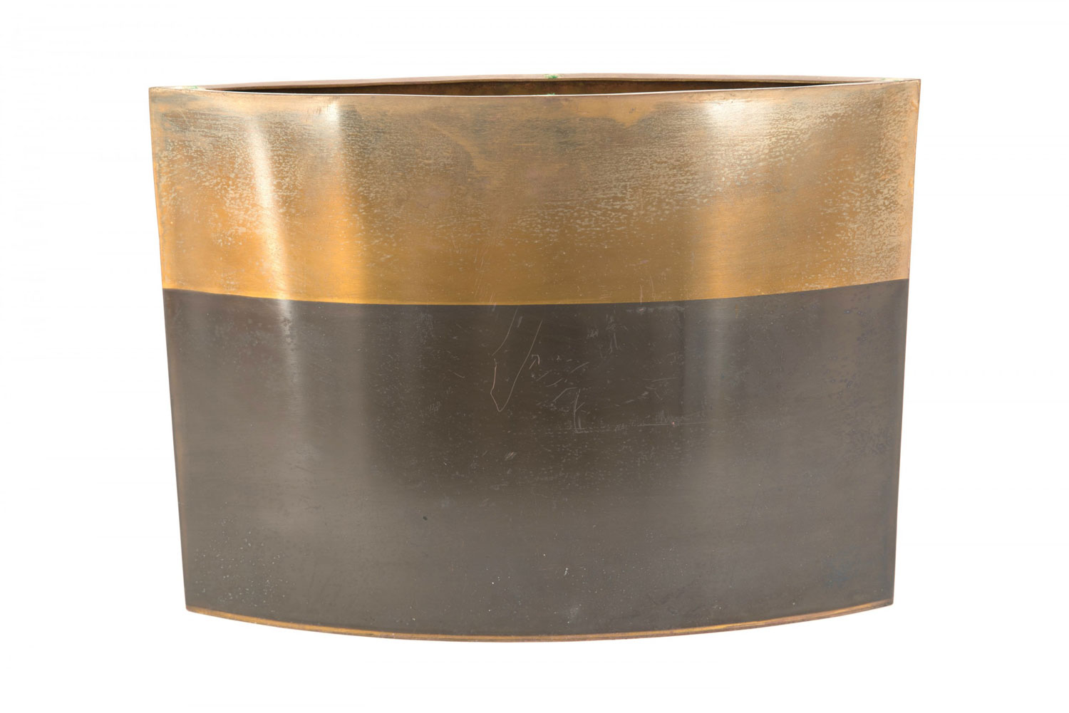 Gilt metal and brown aram flower vase