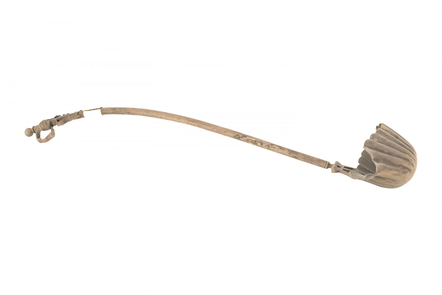 Patinated pewter aram ladle