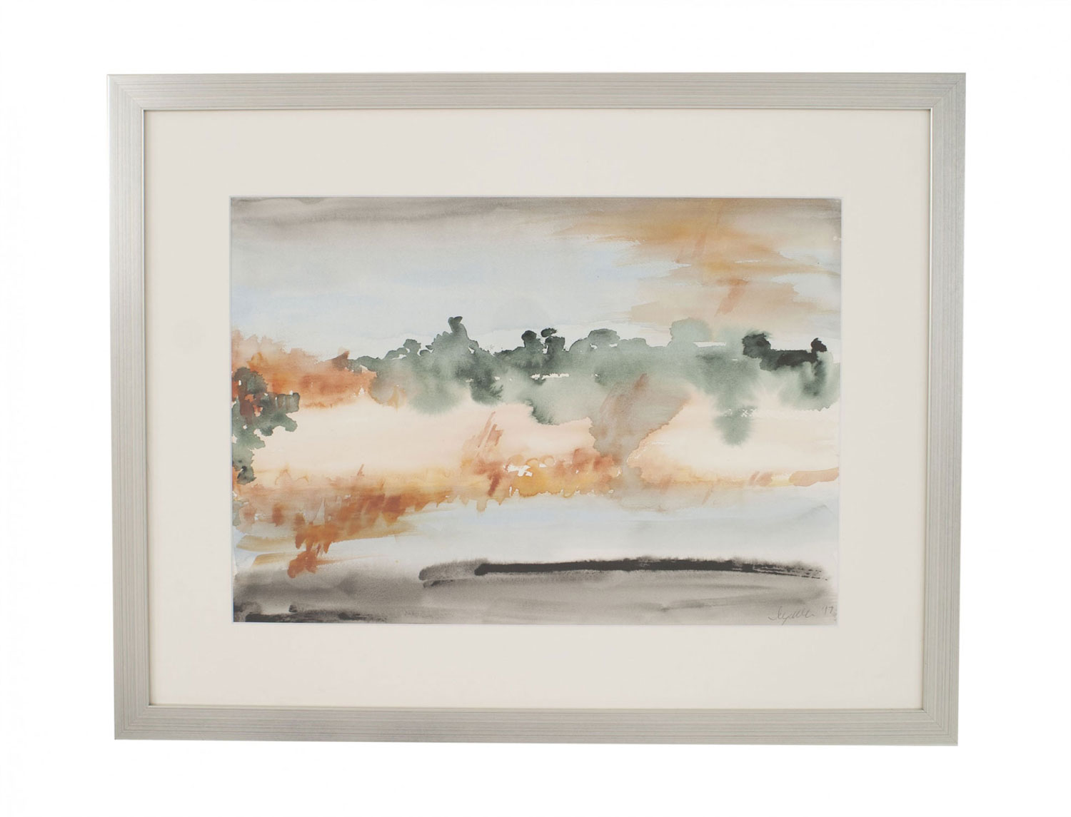 Abstract contemporary watercolor painting