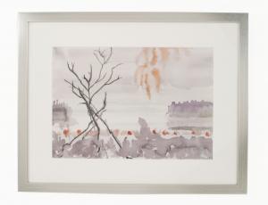 Abstract contemporary watercolor painting 14