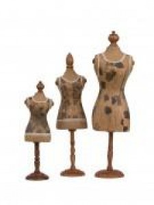 Mid century papier mache miniature dress forms