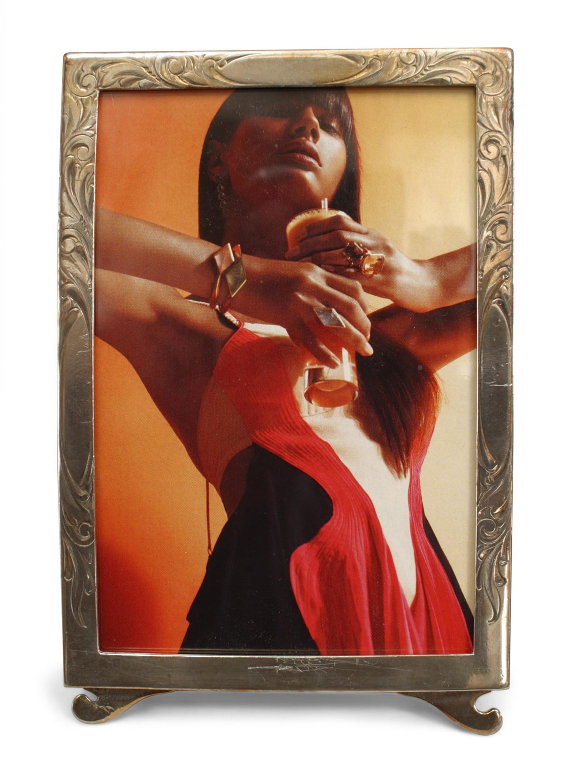 American victorian silver metal picture frame