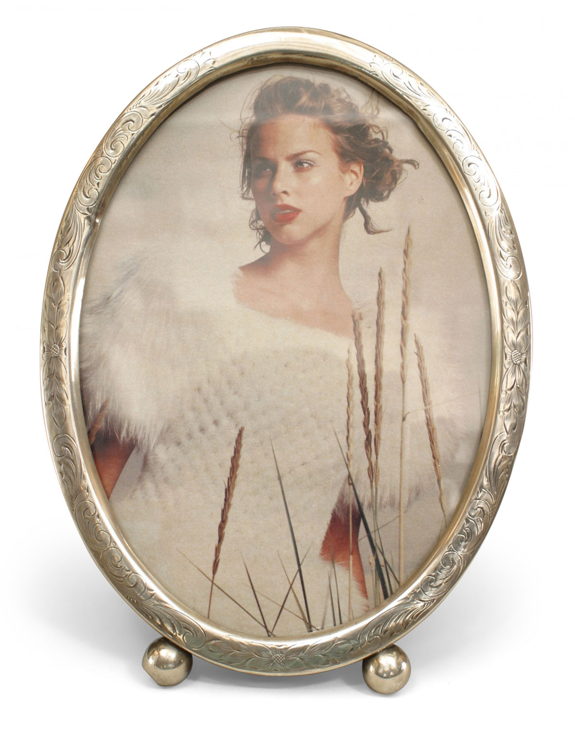 English victorian oval silver picture frame