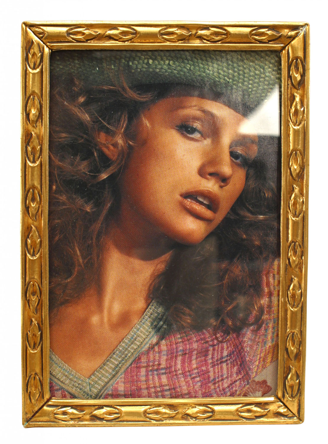 Art deco brass picture frame