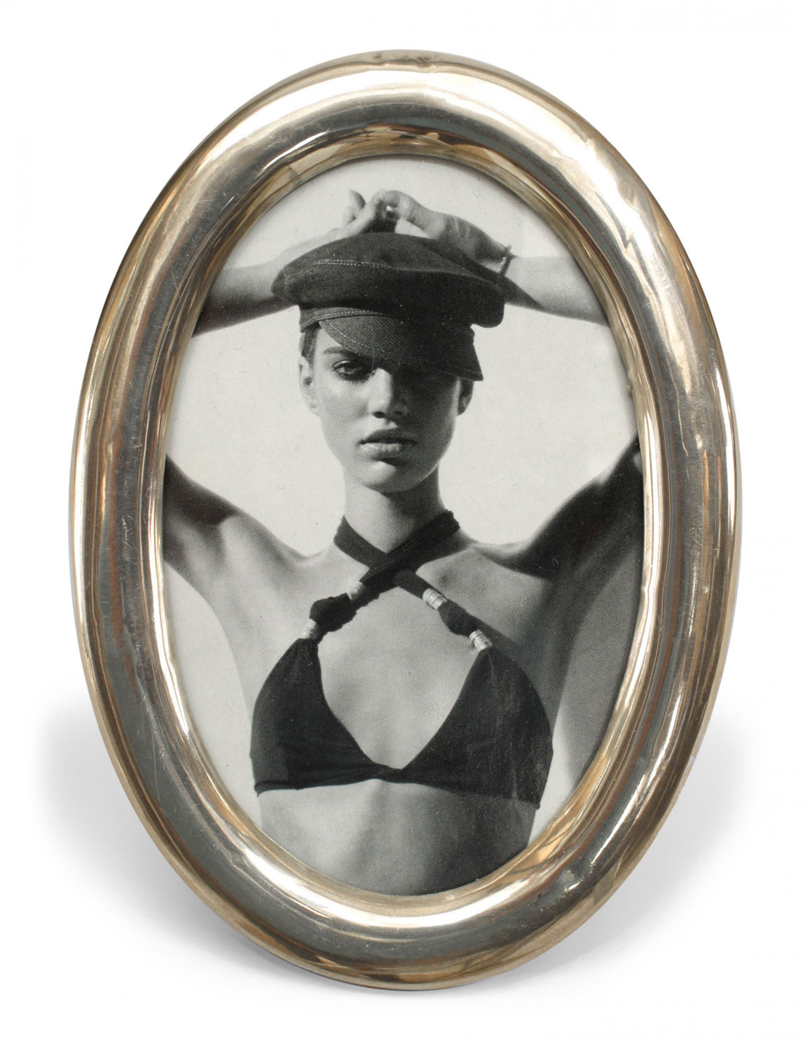 English victorian silver oval picture frame 1