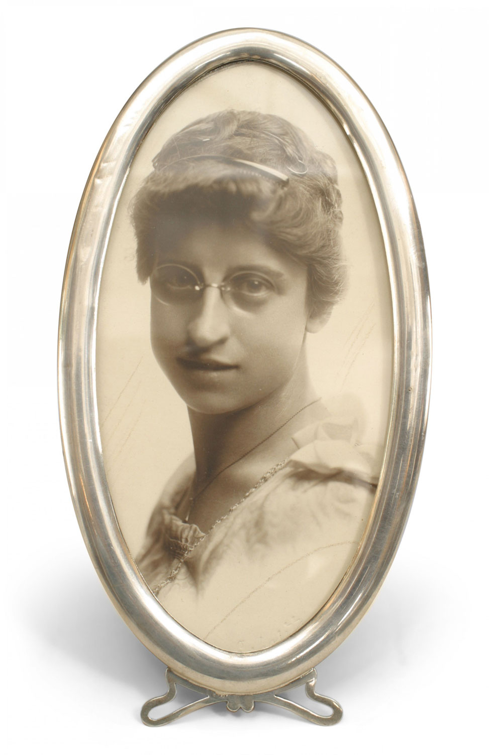 English victorian silver oval picture frame 10