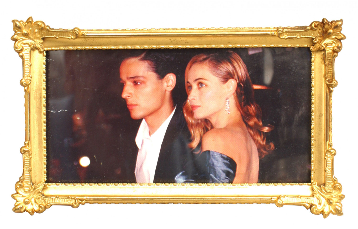 French victorian style gilt brass picture frame