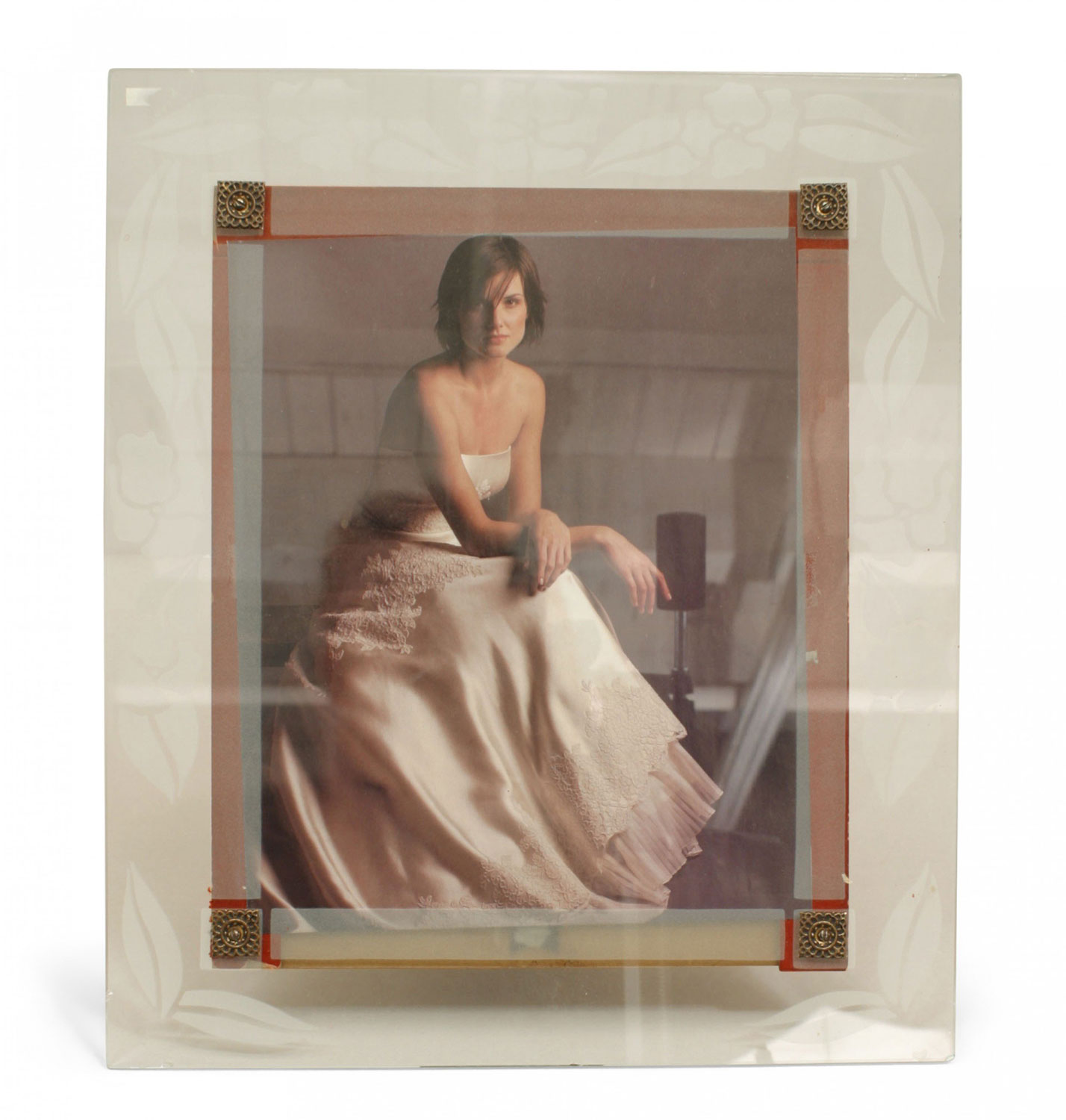 American mid century glass picture frame 1