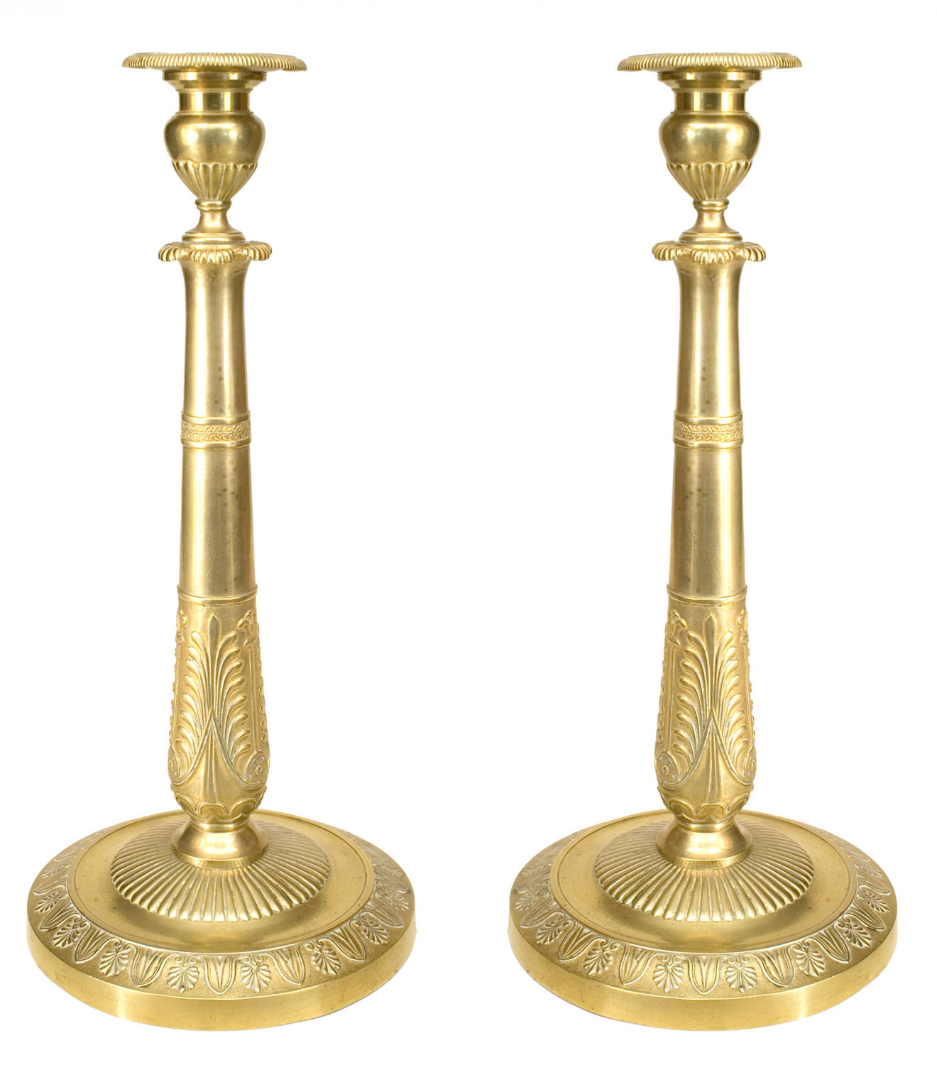 French empire bronze candlesticks