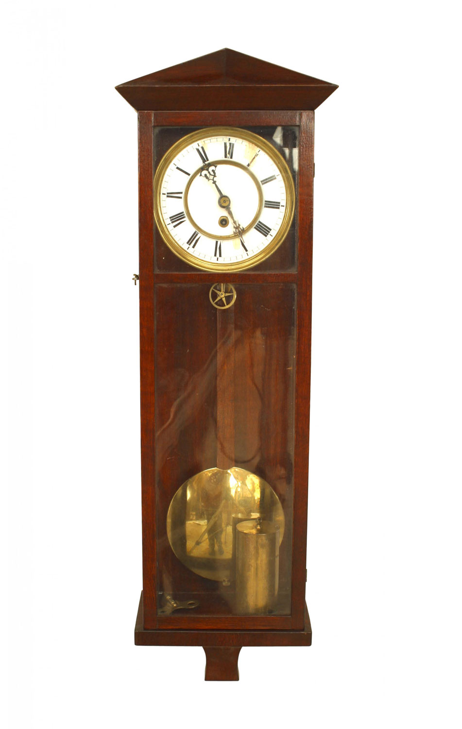 American victorian mahogany wall clock