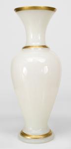 French opaline and gilt glass vase