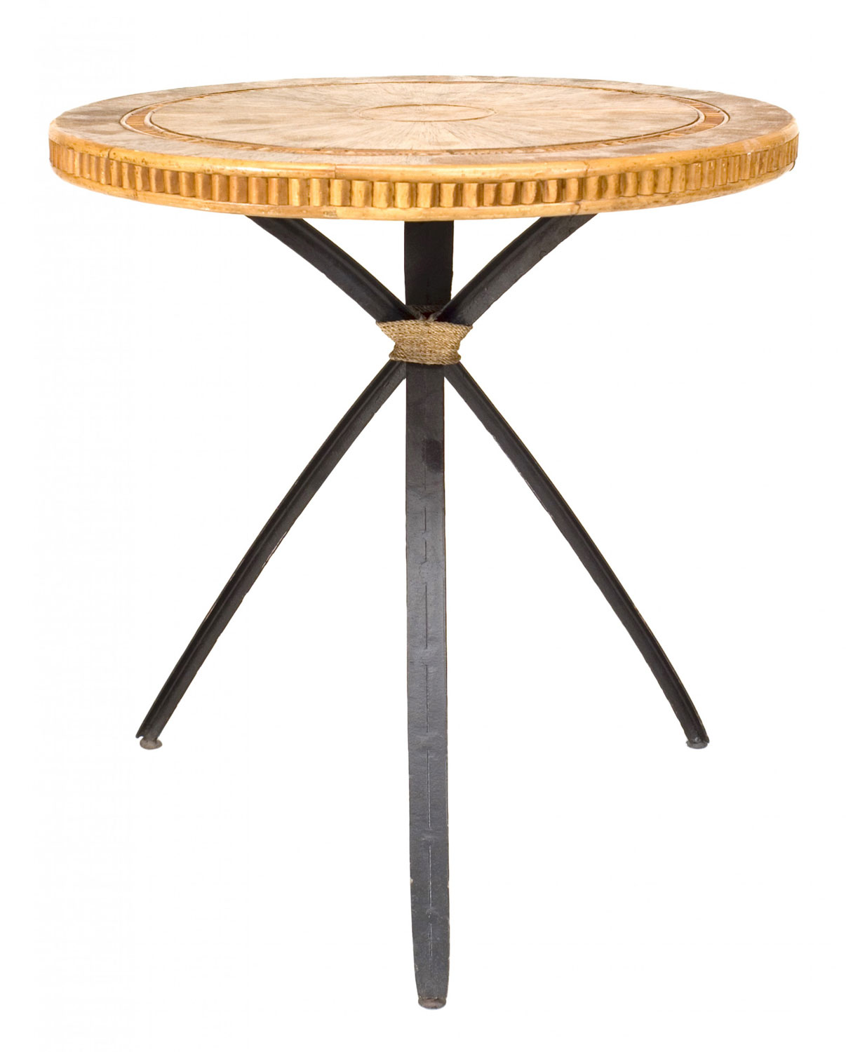Rustic style sunburst end table 1