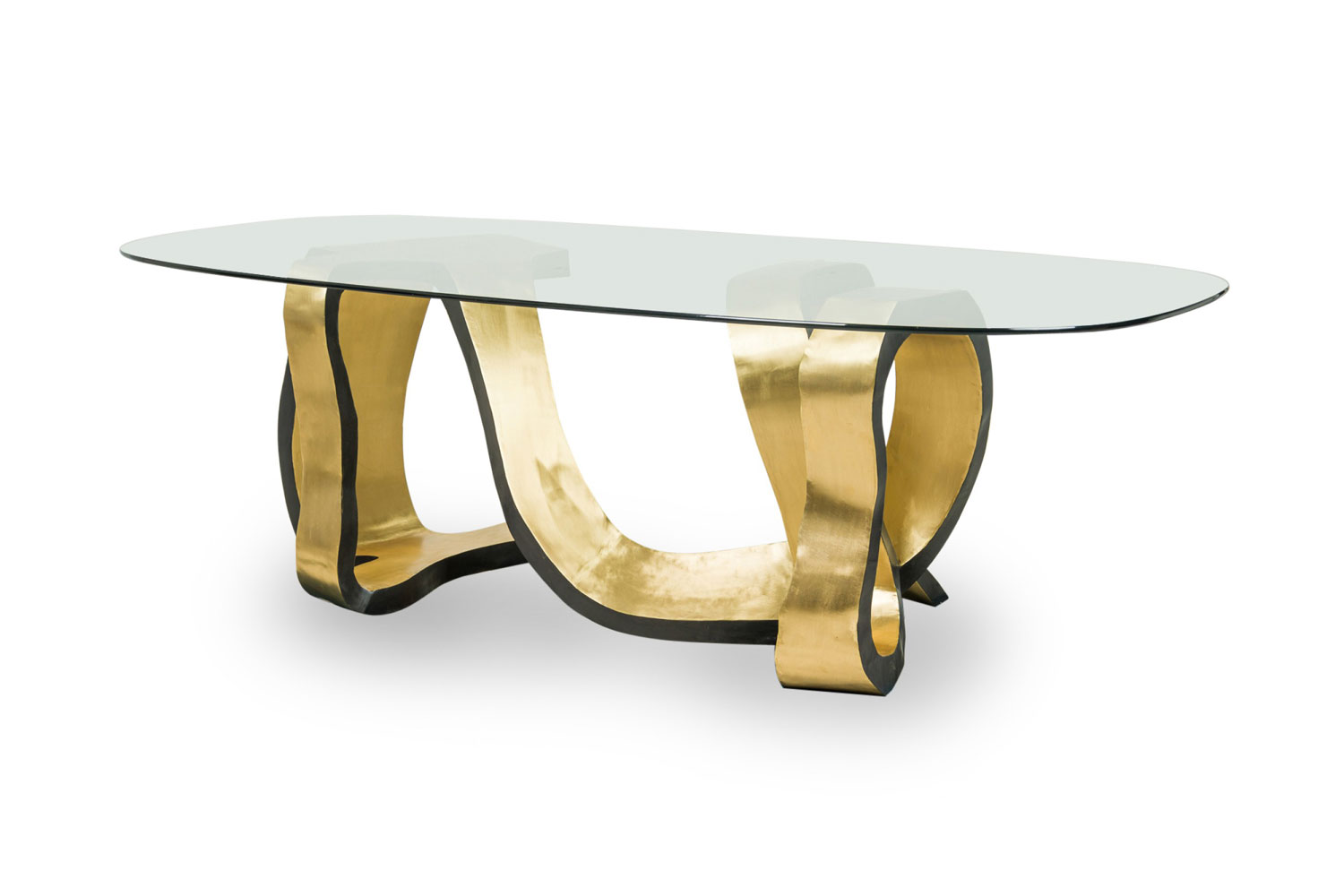 Liquido bronze dining table by newel modern 1