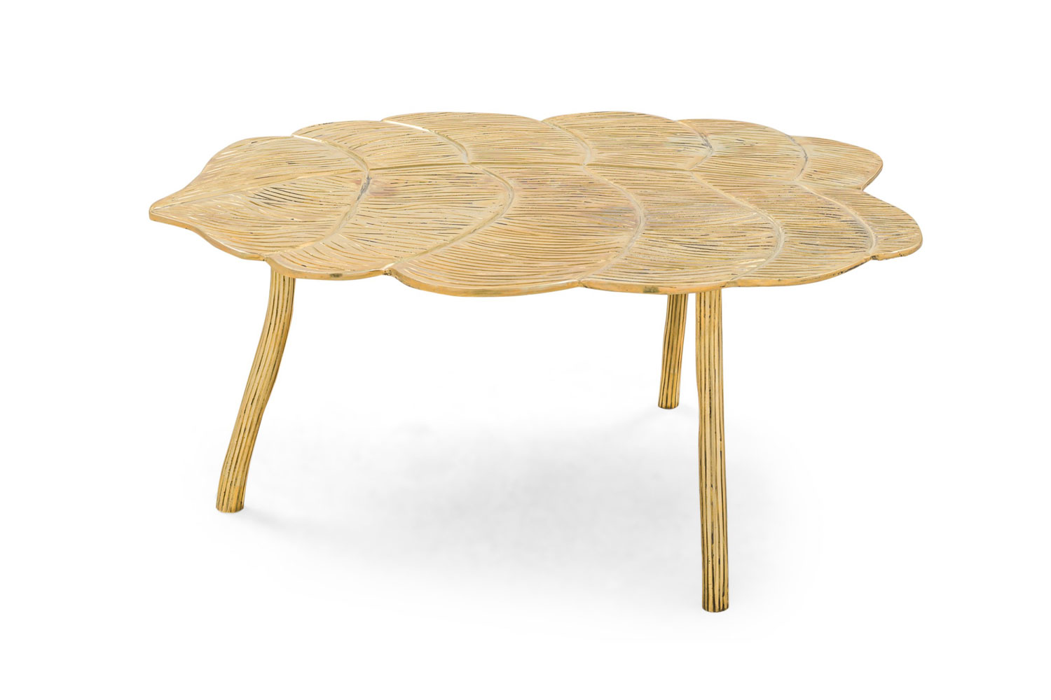 Botanico biomorphic bronze coffee table by newel modern 1