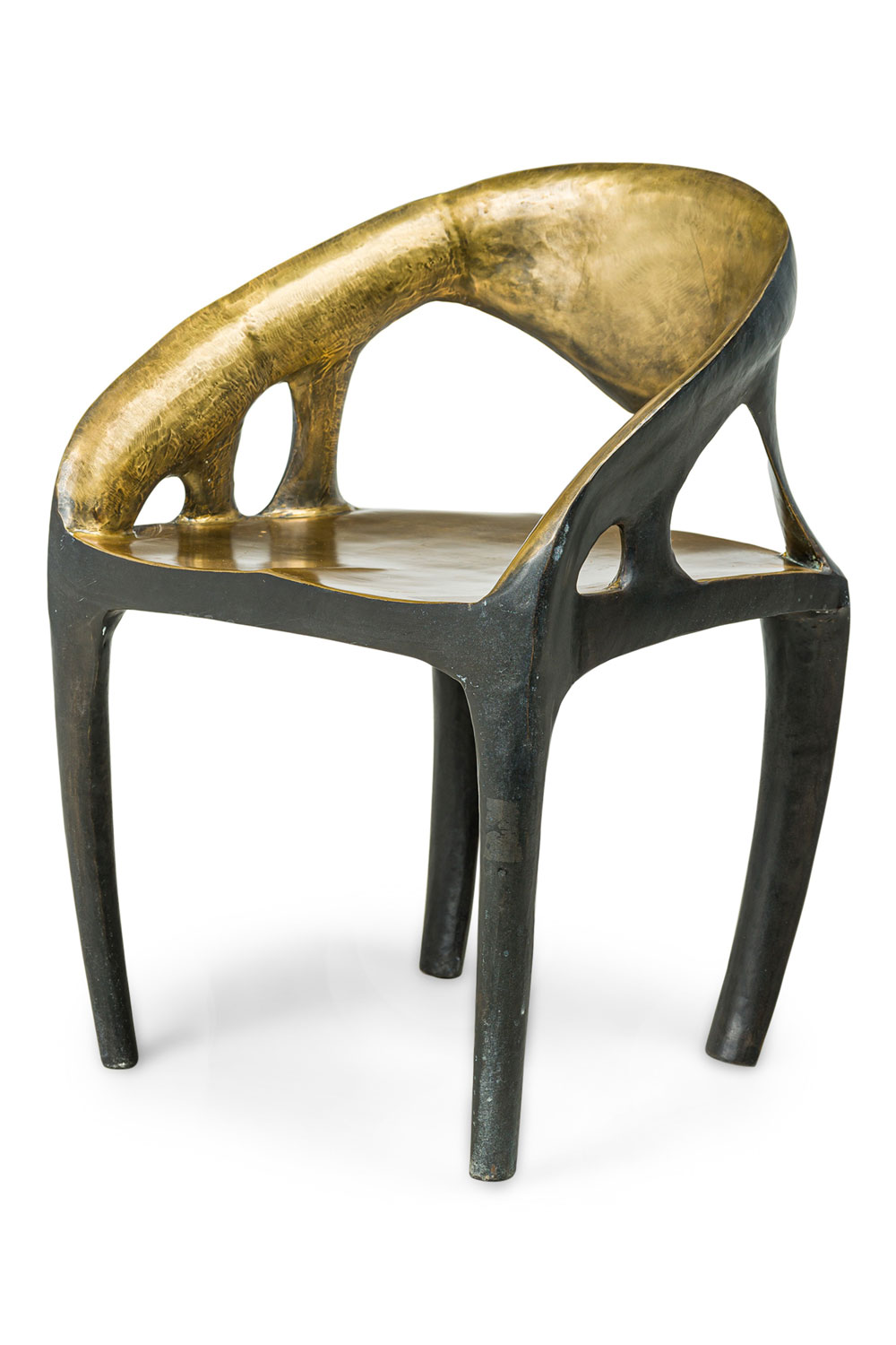Salvador hand forged bronze arm chair by newel modern 1