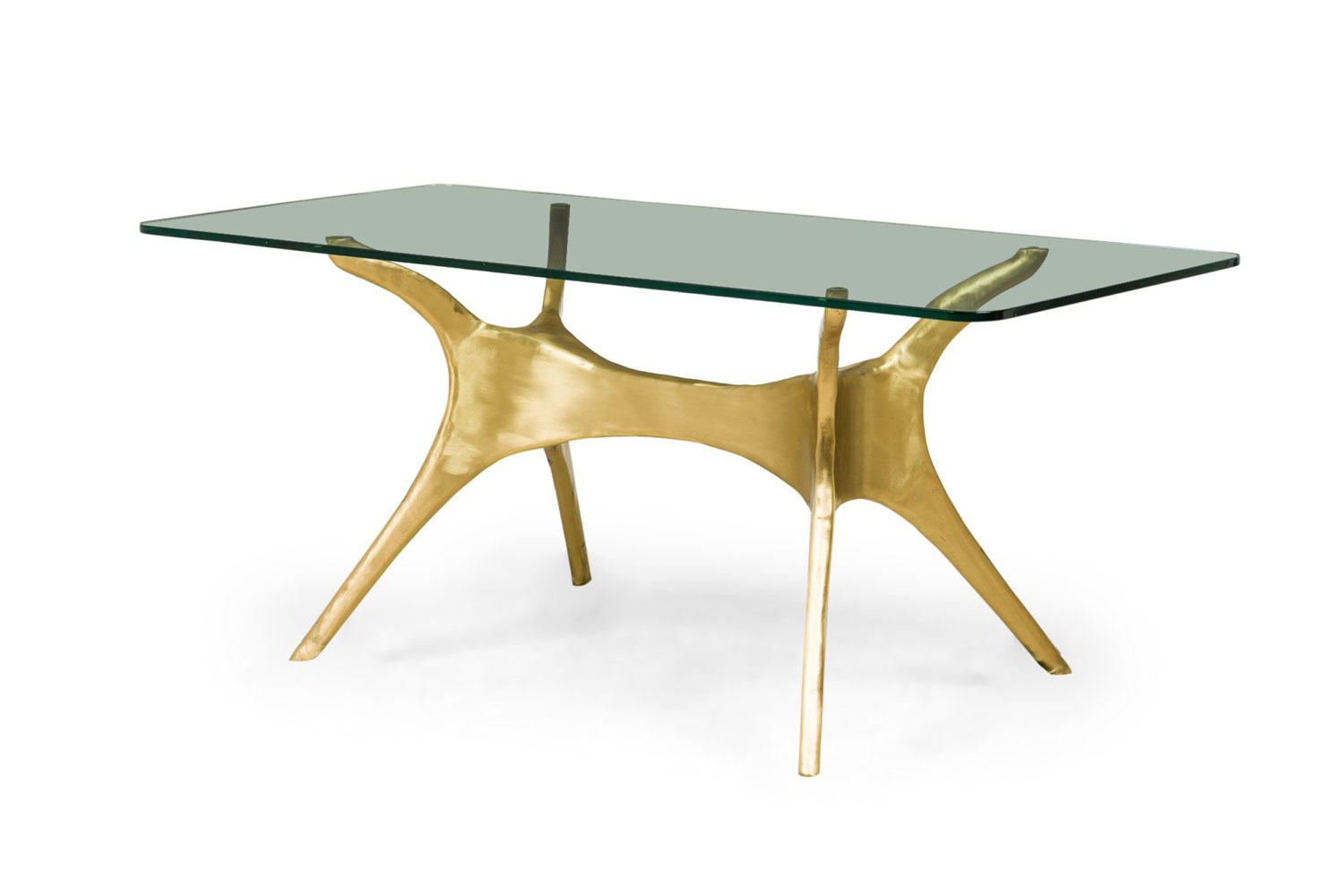 Organico dining table bronze by newel modern 1
