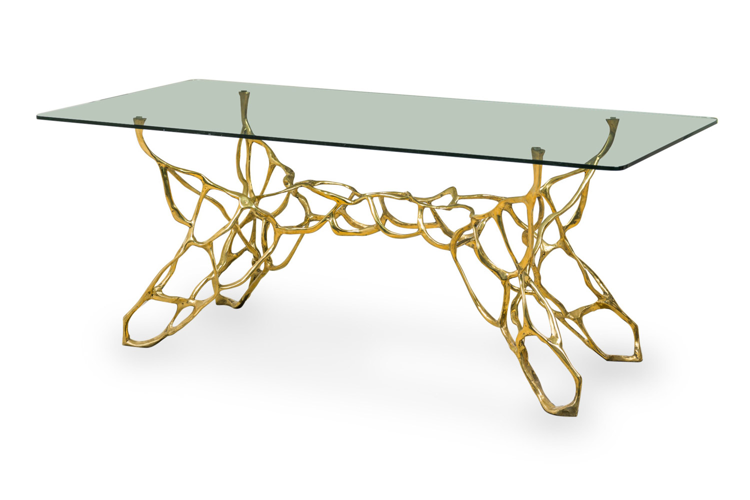Catarina rectangular biomorphic dining table by newel modern 1