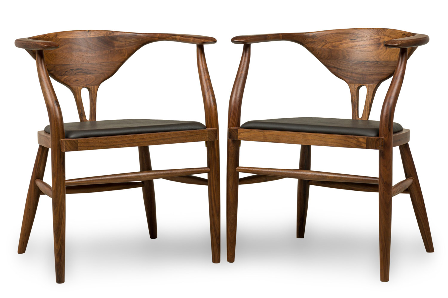 Dynasti solid walnut dining chairs