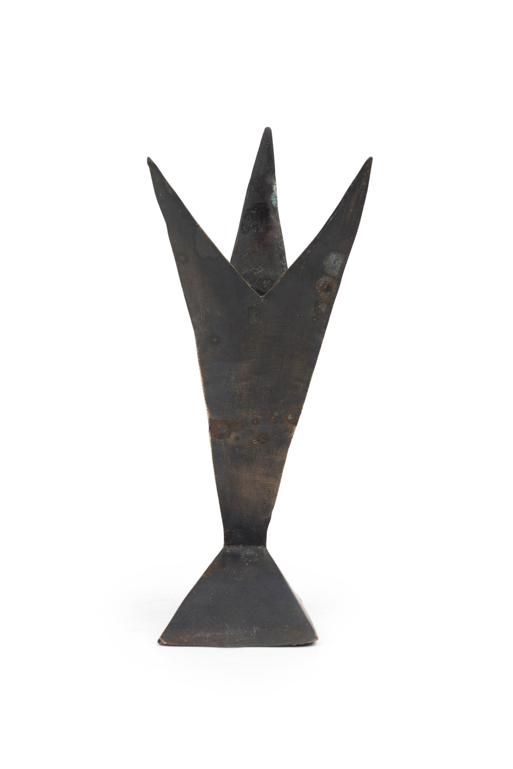 Mallard bronze brutalist contemporary figural sculpture by newel modern c