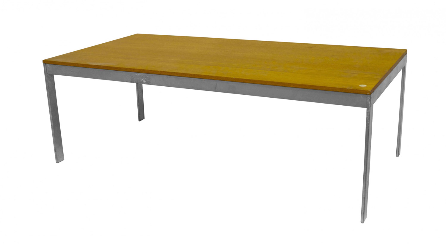 American post war wood and chrome coffee table