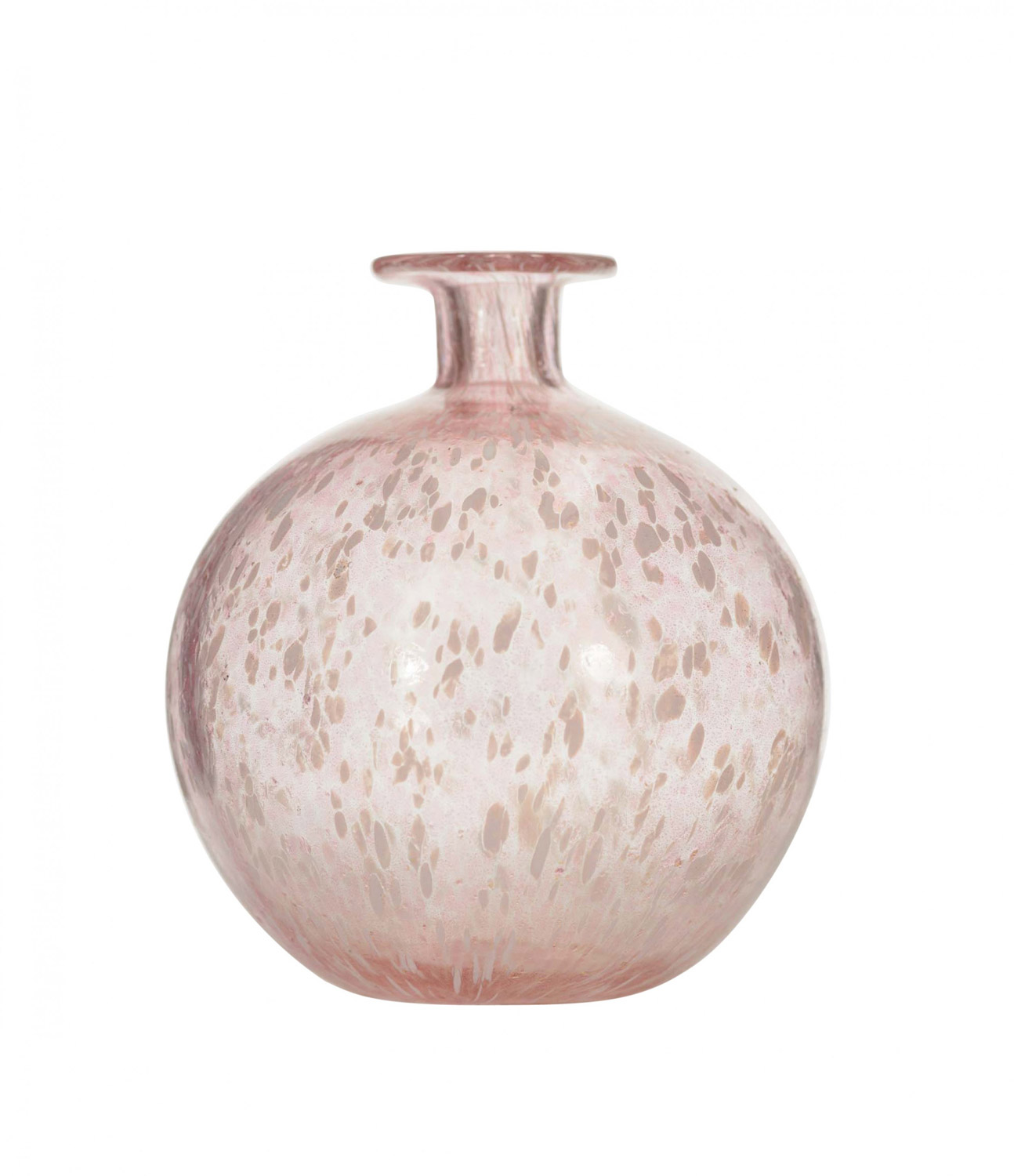 Vintage italian murano pink glass vase