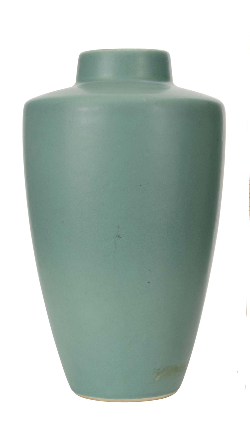 Green glazed ceramic vase